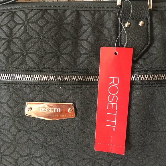 NWT ROSETTI JANET BLACK DOUBLE HANDLE SATCHEL - Picture 3 of 9